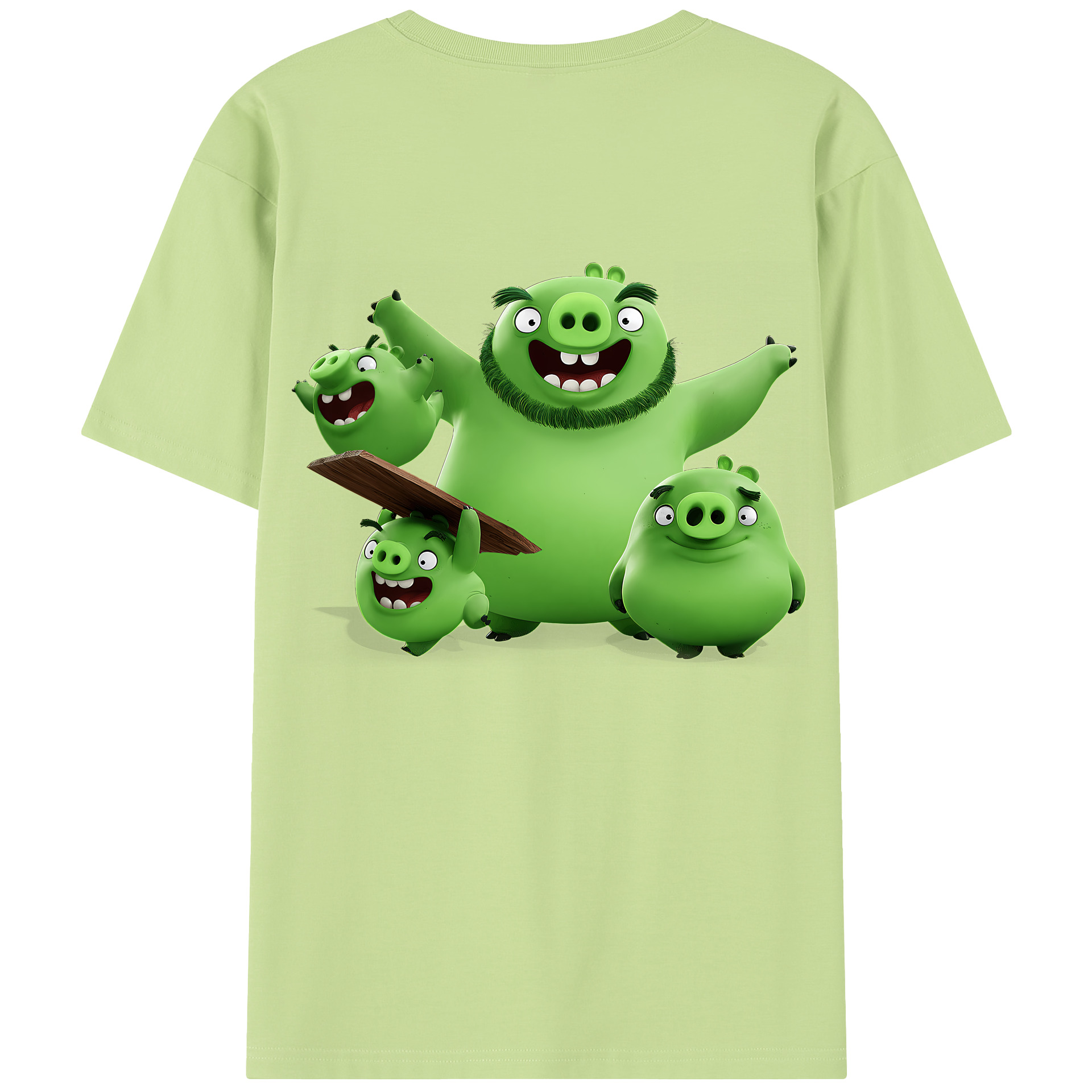 （画像用） Angry Birds アングリーバード 綿100％半袖Tシャツ（背面プリント）